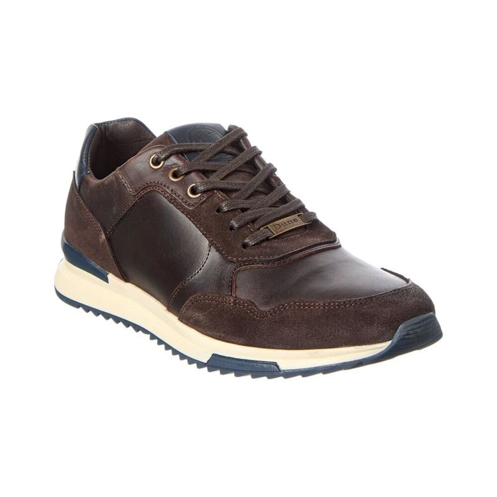 Dune London Leather Sneaker, Brown